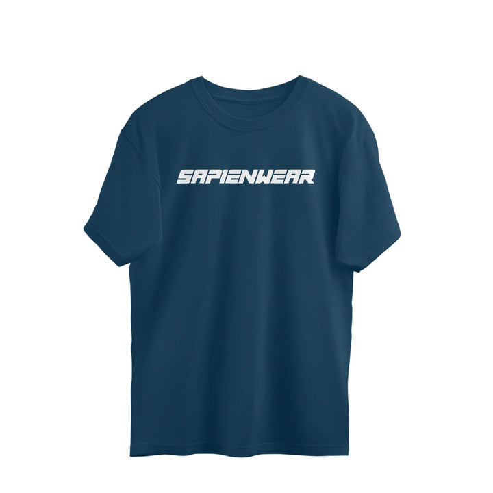  Sapienwear's navy blue men's oversized t-shirt front side.