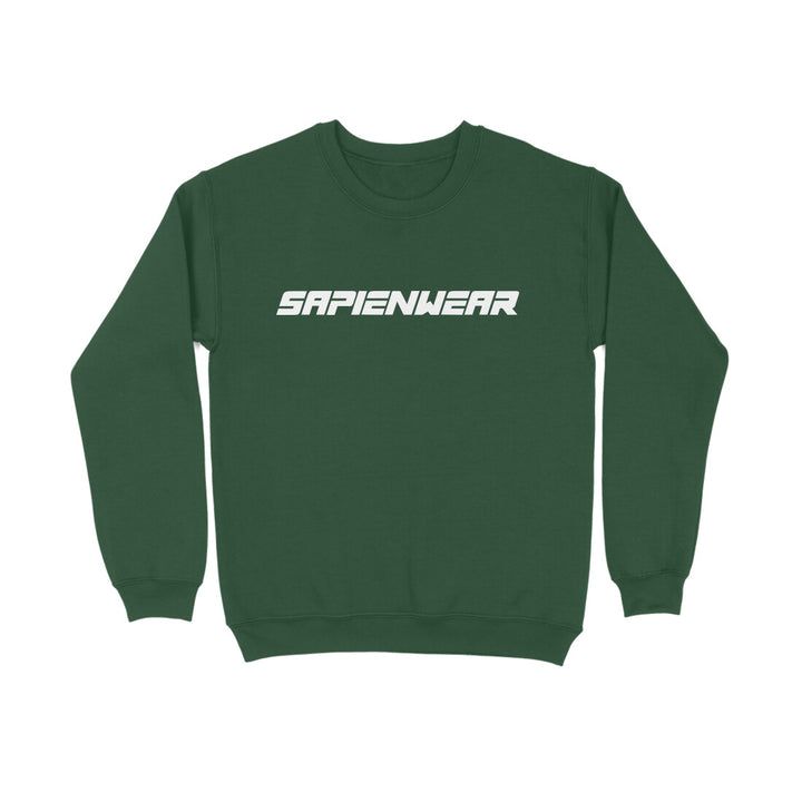 An olive green sapienwear sweatshirt front side